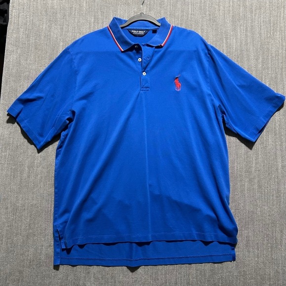 Polo Ralph Lauren Other - Polo Golf Ralph Lauren Polo Shirt Mens XL Blue Pima Cotton Tipped Collar Pony